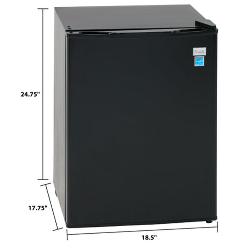 Avanti 19 in. 2.4 cu. ft. Mini Fridge with Freezer Compartment - Black, , hires