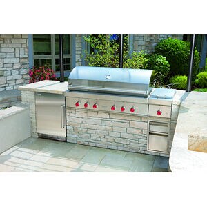 Wolf Designer 54 in. 5-Burner Built-In Liquid Propane Gas Grill with Rotisserie & Sear Burner - Stainless Steel, , hires