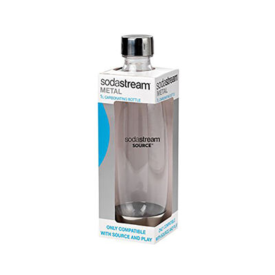 SodaStream 1 Liter Carbonating Bottle - Metal | 811369007414