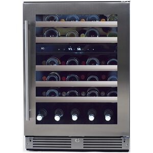 XO 24 in. Undercounter Wine Cooler with Metal Racks, Dual Temperature Zones & 46 Bottle Capacity - Stainless Steel, , hires
