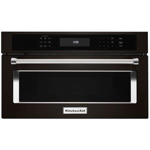 KitchenAid 30 in. 1.4 cu.ft Built-In Microwave with 10 Power Levels & Sensor Cooking Controls - Black Stainless Steel with PrintShield Finish, Black Stainless Steel with PrintShield Finish, hires