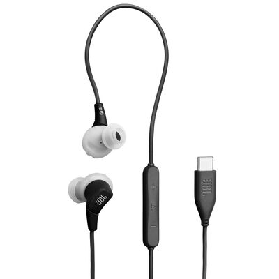 JBL Endurance Run 3C USB-C Wired Sport Headphone - Black/Gray | JBLEDRUN3CBK