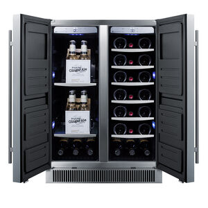 Summit Classic Collection 24 in. Undercounter Outdoor Wine Cooler with Dual Zones & 21 Bottle Capacity - Stainless Steel, , hires