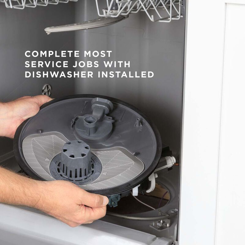 GE 24 in. Front Control Flush-Mount Dishwasher with 55 dBa Sound Level, Dry Boost & Pocket Handle - Black, Black, hires