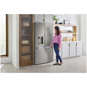 LG 36 in. 25.5 cu. ft. Smart Counter Depth French Door Refrigerator with External Ice & Water Dispenser, 4 types of Ice and Pocket Doors - PrintProof Stainless Steel, PrintProof Stainless Steel, hires