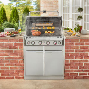 Weber Summit 4-Burner Built-In Liquid Propane Gas Grill with Rotisserie, Sear Burner & Smoke Box - Stainless Steel, , hires