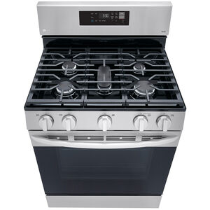LG 30 in. 5.8 cu. ft. Smart Gas Range with 5 Sealed Burners - Stainless Steel, , hires