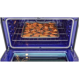 LG 30 in. 6.9 cu. ft. Smart Air-Fry True European Convection Double Oven Slide-In Gas Range with 5 Sealed Burners - Stainless Steel, , hires