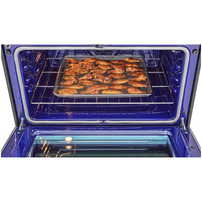 LG 30 in. 6.9 cu. ft. Smart Air-Fry True European Convection Double Oven Slide-In Gas Range with 5 Sealed Burners - Stainless Steel, , hires