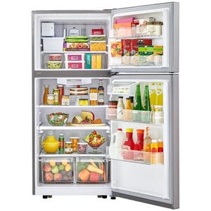 LG 30 in. 20.2 cu. ft. Top Freezer Refrigerator with Factory Installed Ice Maker -Stainless Steel, , hires
