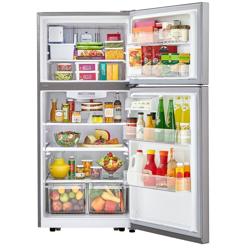 LG 30 in. 20.2 cu. ft. Top Freezer Refrigerator with Factory Installed Ice Maker -Stainless Steel, , hires