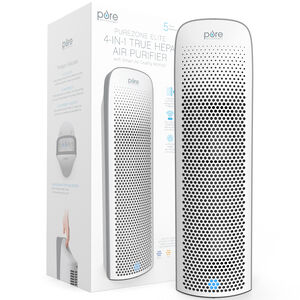 Pure Enrichment 9 in. HEPA Air Purifier with 4 Stages of Filtration, 3 Fan Settings & Sleep Mode - White
