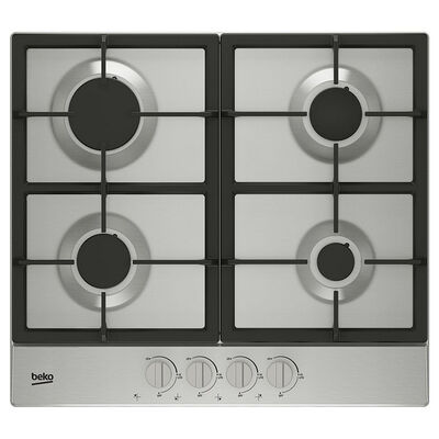 Beko 24 in. Natural Gas Cooktop with 4 Sealed Burners - Stainless Steel | BCTG24400SS