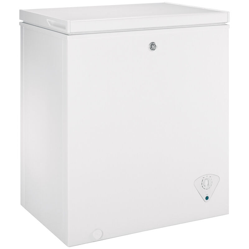 GE 25 in. 5.0 cu. ft. Garage-Ready Compact Chest Freezer - White, , hires