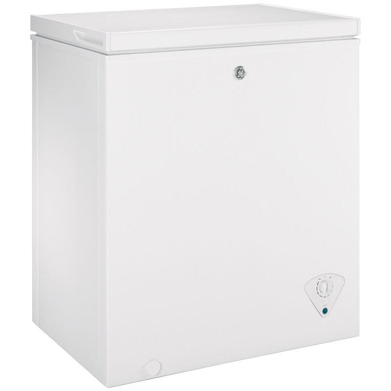 GE 25 in. 5.1 cu. ft. Chest Compact Freezer with Knob Control - White, , hires