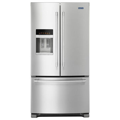 Maytag 36 in. 24.7 cu. ft. French Door Refrigerator with External Ice & Water Dispenser- Stainless Steel | MFI2570FEZ