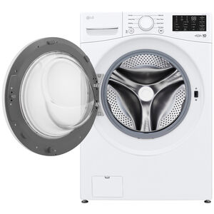 LG 27 in. 5.0 cu. ft. Stackable Front Load Washer with 6 Motion Technology, Tub Clean System & Speed Wash Cycle - White, , hires