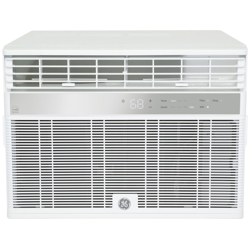 GE 8,000 BTU Smart Energy Star Window Air Conditioner with 3 Fan Speeds, Sleep Mode & Remote Control - White, , hires