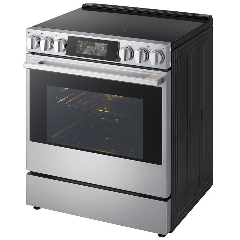 LG Signature 30 in. 6.3 cu. ft. Smart Air-Fry True European Convection Slide-in Electric Range with 4 Induction Burners & 1 Radiant Burner - PrintProof Stainless Steel, , hires