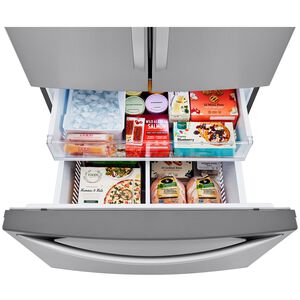 LG 36 in. 28.7 cu. ft. Smart French Door Refrigerator with Ice Maker - Stainless Steel, , hires