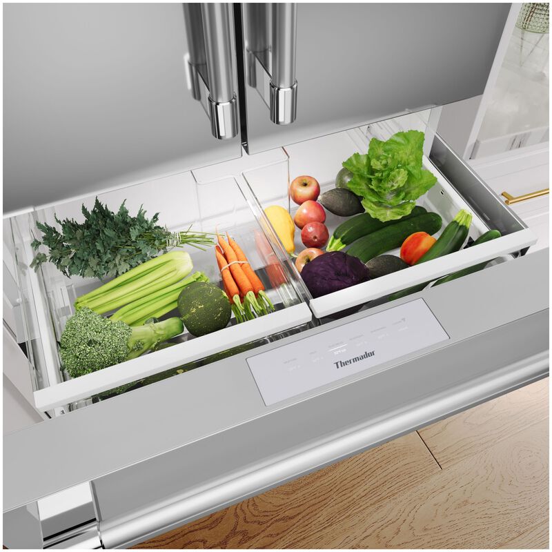 Thermador 36 in. 20.4 cu. ft. Smart Counter Depth 4-Door French Door Refrigerator with Internal Water Dispenser - Stainless Steel, , hires