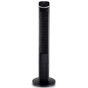 CoolVia 46 in. Oscillating Tower Fan with 3 Speed Setting & Remote Control - Black, , hires