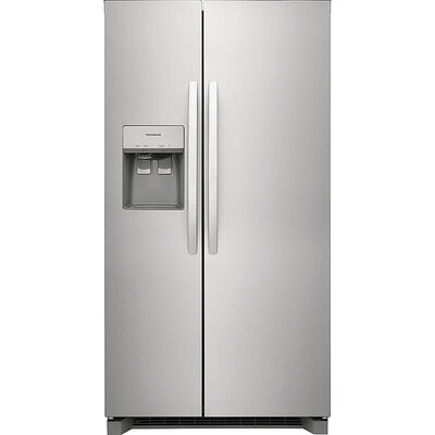 Frigidaire 36 in. 22.3 cu. ft. Counter Depth Side-by-Side Refrigerator With External Ice & Water Dispenser - Stainless Steel | FRSC2333AS