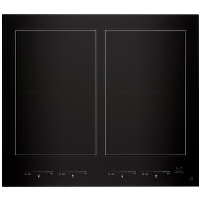 JennAir Oblivian Glass Series 4-Burner 24 in. Induction Cooktop with Simmer Burner - Black | JIC4724HB