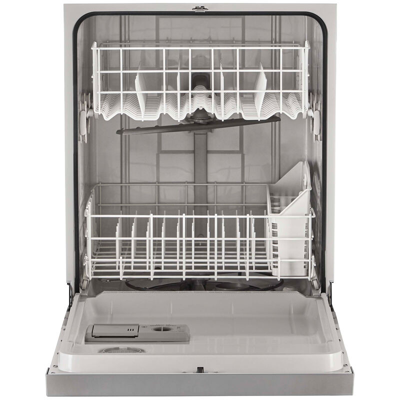 Whirlpool 24 in. Front Control Dishwasher with 57 dBa Sound Level & Pocket - Stainless Steel, Stainless Steel, hires