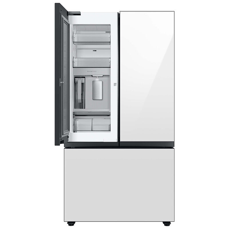 Samsung Bespoke 36 in. 24.0 cu. ft. Smart Counter Depth French Door Refrigerator with AutoFill Water Pitcher - White Glass, White Glass, hires