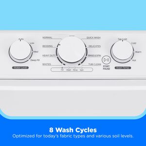 Midea 25 in. 3.9 cu. ft. Top Load Washer with Power Wave 360 Agitator - White, , hires