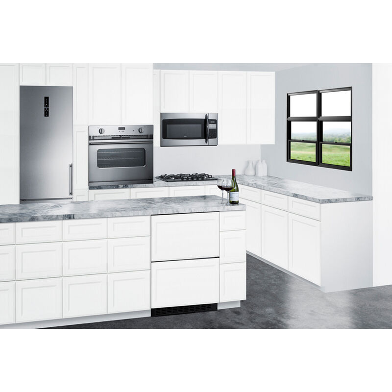 Summit 24 in. 3.1 cu. ft. Double Refrigerator Drawers - Custom Panel Ready, , hires