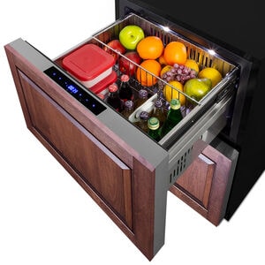 Summit 24 in. 3.3 cu. ft. Outdoor Double Refrigerator & Freezer Drawer - Custom Panel Ready, , hires