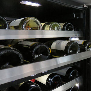 XO 15 in. Undercounter Wine Cooler with Metal Racks, Single Temperature Zone & 34 Bottle Capacity - Custom Panel Ready, Custom Panel Required, hires