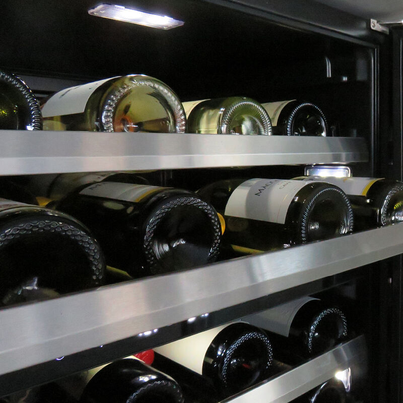 XO 15 in. Undercounter Wine Cooler with Metal Racks, Single Temperature Zone & 34 Bottle Capacity - Custom Panel Ready, Custom Panel Required, hires