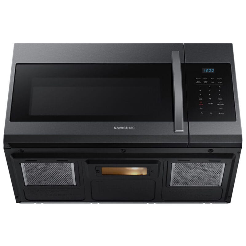 Samsung 30 in. 1.7 cu. ft. 1000W Over-the-Range Microwave with 300 CFM - Black Stainless, Black Stainless, hires
