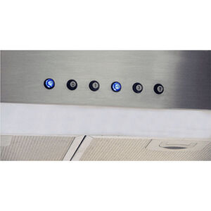 XO 30 in. Convertible Chimney Style Range Hood with 600 CFM, 3 Fan Speeds & 2 LED Lights - Stainless Steel, , hires