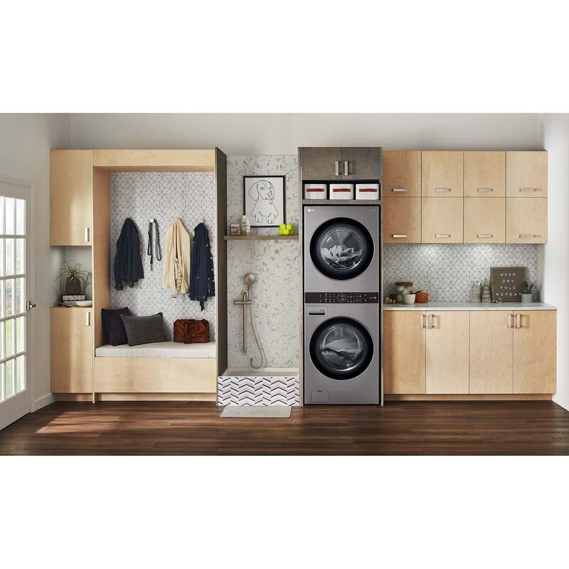 LG 27 in. WashTower with 4.5 cu. ft. Washer with 6 Wash Programs & 7.4 cu. ft. Electric Dryer with 6 Dryer Programs, Sensor Dry & Wrinkle Care - Graphite Steel, Graphite Steel, hires