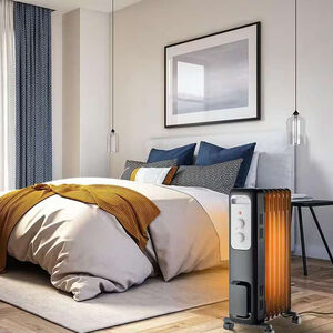 Pelonis 1500 W Radiant Space Heater with 3 Heat Settings & Overheat Safety Shut-Off - Black, , hires