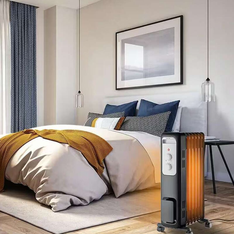 Pelonis 1500 W Radiant Space Heater with 3 Heat Settings & Overheat Safety Shut-Off - Black, , hires