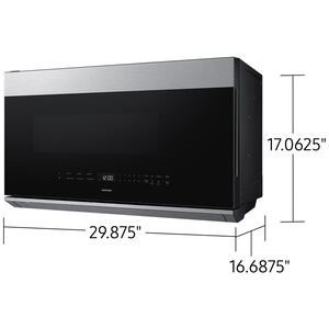 Samsung 30 in. 2.1 cu. ft. 1000W Smart Over-the-Range Microwave with 500 CFM & Sensor Cooking - Stainless Steel, , hires