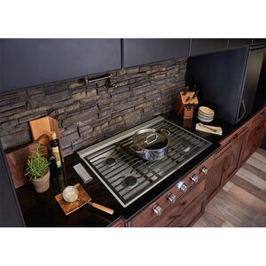 Wolf Contemporary 36 in. 5-Burner LP Gas Cooktop with Simmer Burner & Power Burner - Stainless Steel, , hires