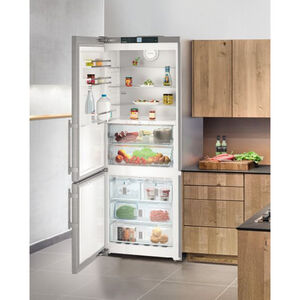 Liebherr 30 in. 15.0 cu. ft. Counter Depth Bottom Freezer Refrigerator - Stainless Steel, , hires