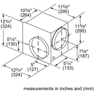 Bosch 800 Series 600 CFM Blower for Downdrafts, , hires