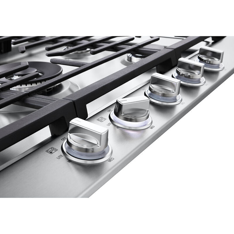 LG 36 in. 5-Burner Smart Natural Gas Cooktop with UltraHeat Dual 