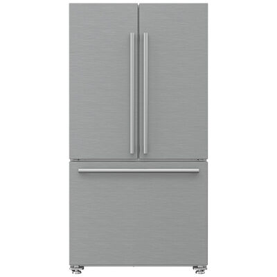 Blomberg 36 in. 19.8 cu. ft. Counter Depth French Door Refrigerator with Internal Water Dispenser - Stainless Steel | BRFD2230SS