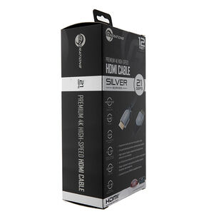 Generations 21.0 Gbps High Speed 12' Silver Series HDMI Cable, , hires