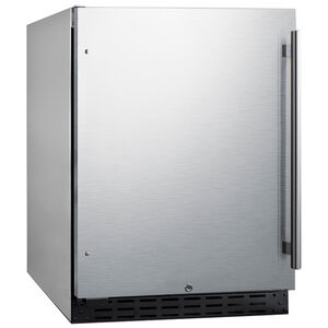 Summit 24 in. 4.2 cu. ft. Left-Hinged Undercounter Refrigerator - Stainless Steel, , hires
