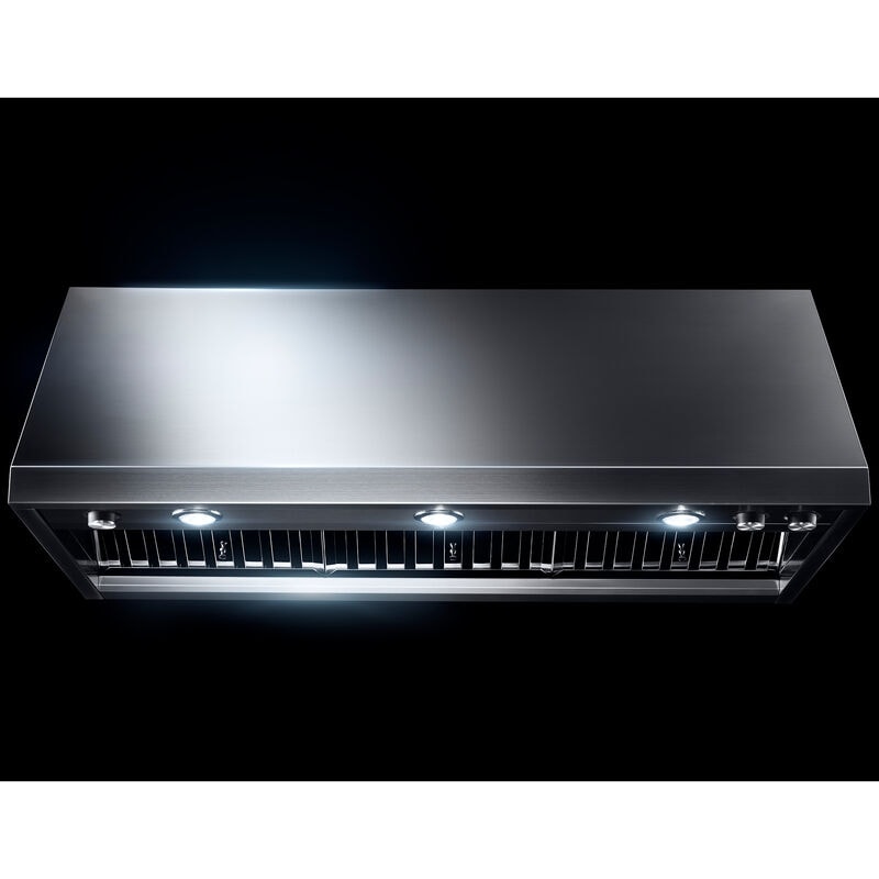 JennAir Pro-Style 48 in. Ducted Canopy Pro Style Style Range Hood with 1200 CFM, 4 Fan Speeds & 3 Halogen Lights - Stainless Steel, , hires