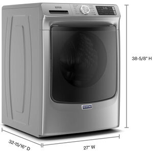 Maytag 27 in. 4.8. cu. ft. Stackable Front Load Washer with Extra Power and 16-Hr Fresh Hold Option - Metallic Slate, Metallic Slate, hires